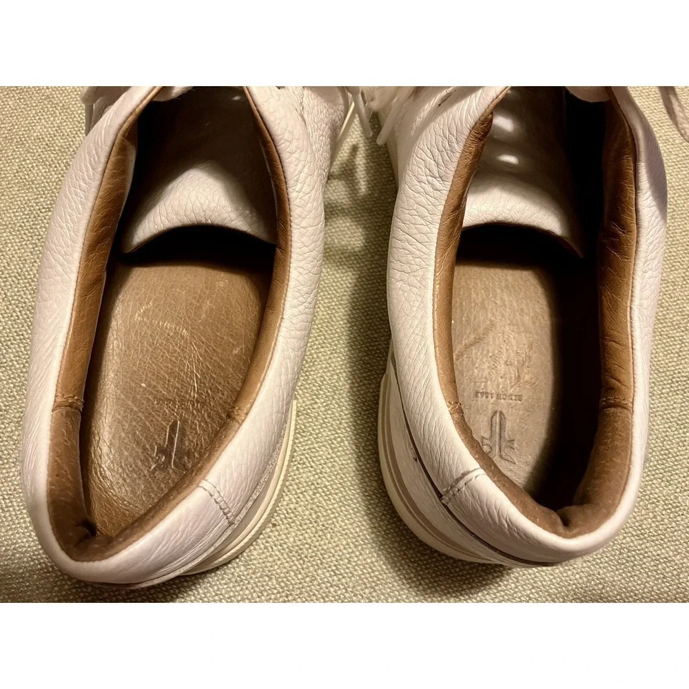 Frye Ivy Low Lace White Leather Sneakers Womens 8.5 M 3471183-WHT